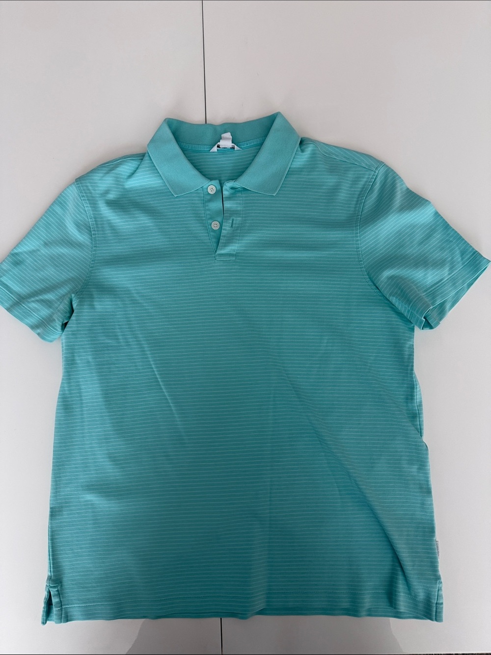 Calvin Klein Men's Teal Stripe Polo